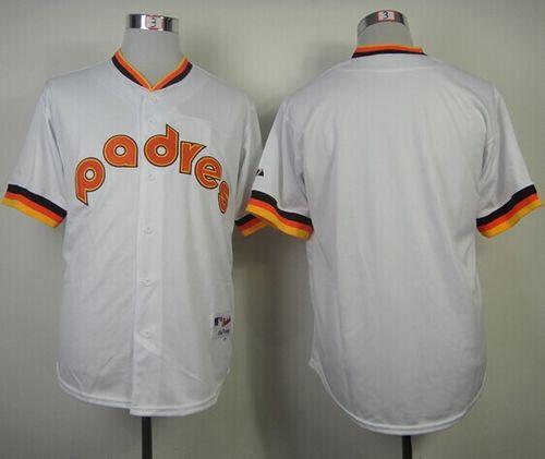 Padres Blank White 1984 Turn Back The Clock Stitched MLB Jersey