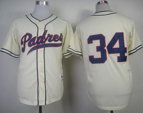 Padres #34 Rollie Fingers Cream 1948 Turn Back The Clock Stitched MLB Jersey