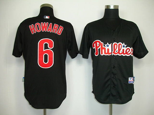 Phillies #6 Ryan Howard Black Stitched MLB Jersey