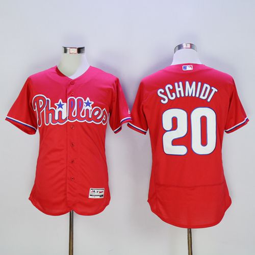 Phillies #20 Mike Schmidt Red Flexbase Authentic Collection Stitched MLB Jersey