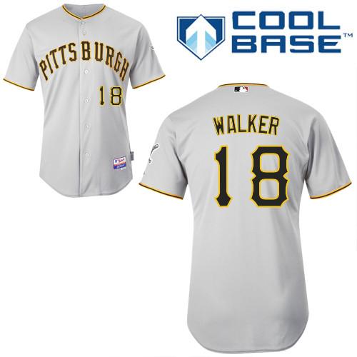 Pirates #18 Neil Walker Grey Stitched MLB Jersey