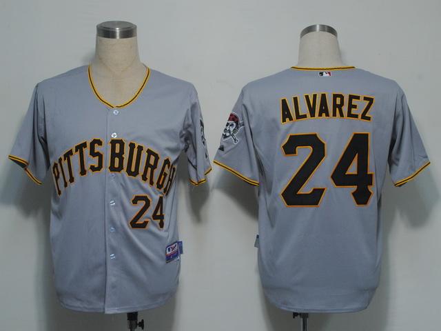 Pirates #24 Pedro Alvarez Grey Stitched MLB Jersey