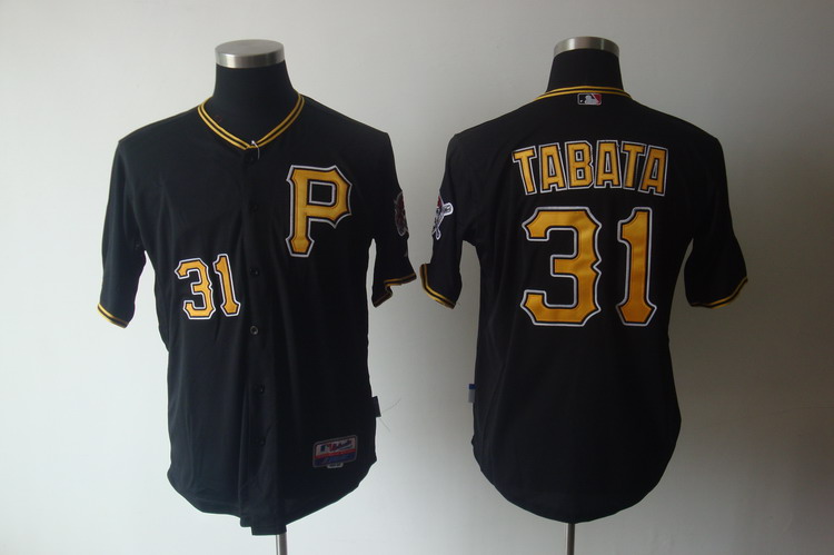 Pirates #31 Jose Tabata Black Cool Base Stitched MLB Jersey