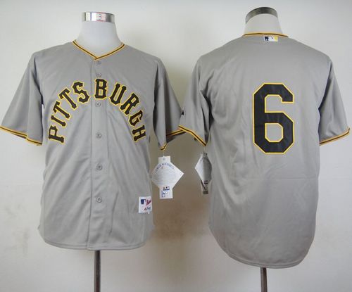 Pirates #6 Starling Marte Grey 1953 Turn Back The Clock Stitched MLB Jersey