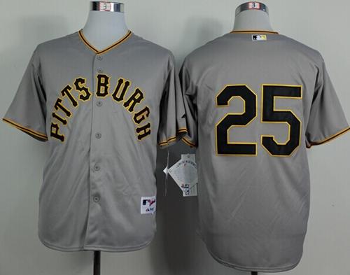 Pirates #25 Gregory Polanco Grey 1953 Turn Back The Clock Stitched MLB Jersey