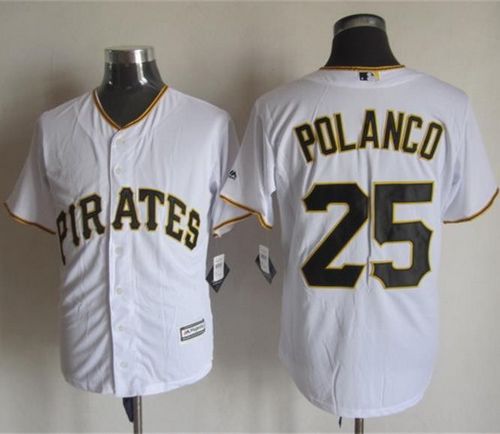 Pirates #25 Gregory Polanco White New Cool Base Stitched MLB Jersey