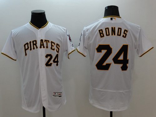Pirates #24 Barry Bonds White Flexbase Authentic Collection Stitched MLB Jersey