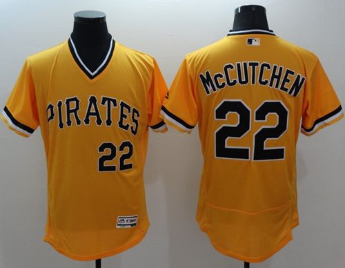 Pirates #22 Andrew McCutchen Gold Flexbase Authentic Collection Cooperstown Stitched MLB Jersey