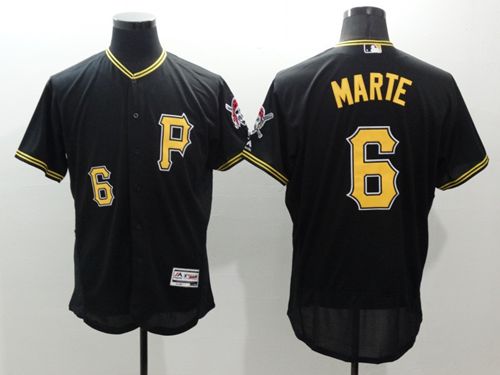 Pirates #6 Starling Marte Black Flexbase Authentic Collection Stitched MLB Jersey