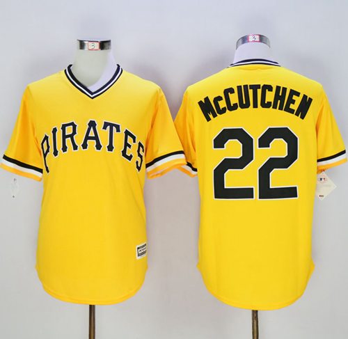 Pirates #22 Andrew McCutchen Gold New Cool Base Stitched MLB Jersey
