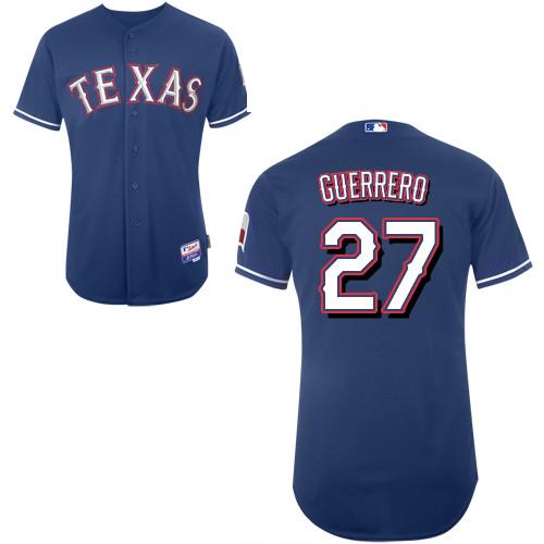 Rangers #27 Vladimir Guerrero Stitched Blue MLB Jersey