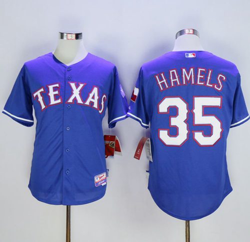 Rangers #35 Cole Hamels Blue Cool Base Stitched MLB Jersey