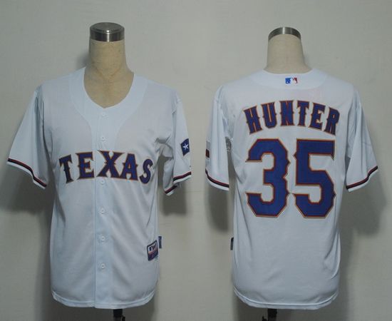 Rangers #35 Tommy Hunter White Cool Base Stitched MLB Jersey