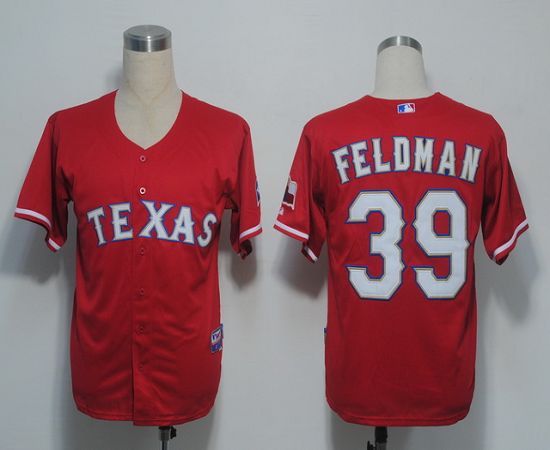 Rangers #39 Scott Feldman Red Cool Base Stitched MLB Jersey