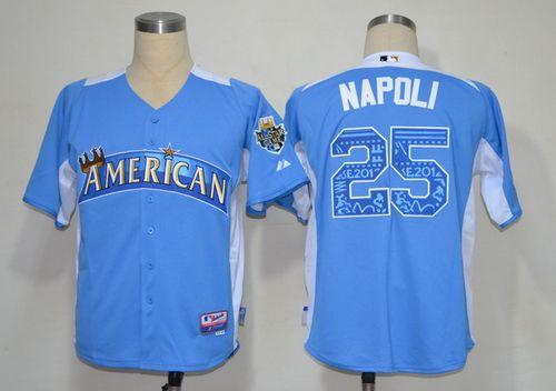 Rangers #25 Mike Napoli Blue 2012 All Star BP Stitched MLB Jersey