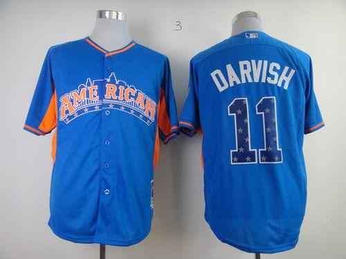 Rangers #11 Yu Darvish Blue All Star 2013 American League Stitched MLB Jersey