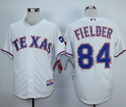 Rangers #84 Prince Fielder White Cool Base Stitched MLB Jersey