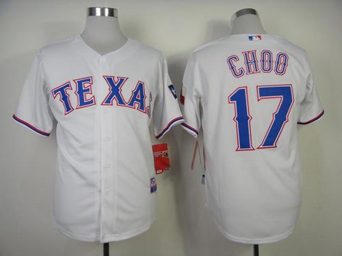 Rangers #17 Shin Soo Choo White Cool Base Stitched MLB Jersey