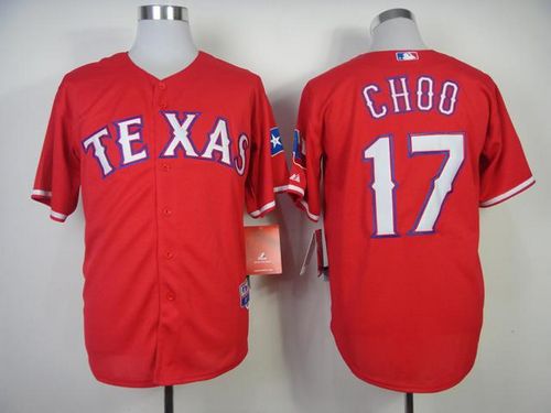 Rangers #17 Shin Soo Choo Red Cool Base Stitched MLB Jersey