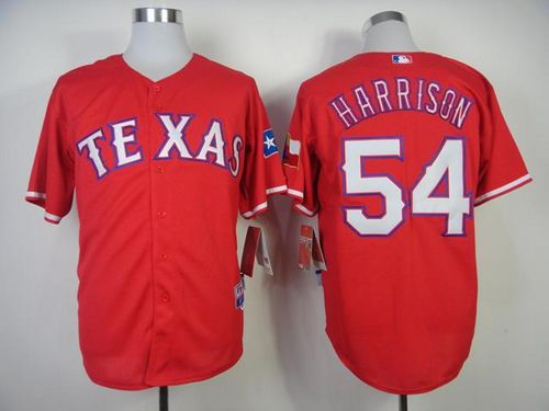 Rangers #54 Matt Harrison Red Cool Base Stitched MLB Jersey