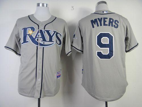 Rays #9 Wil Myers Grey Cool Base Stitched MLB Jersey