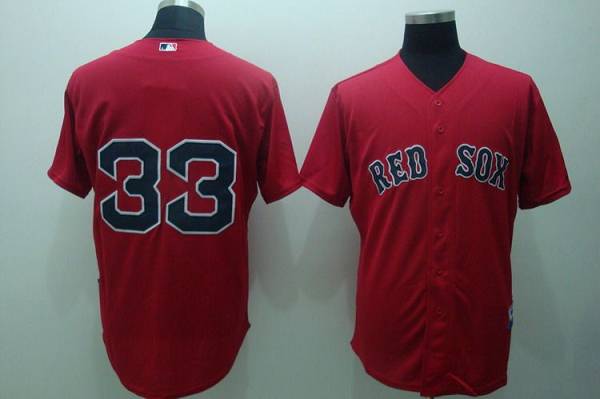 Red Sox #33 Jason Varitek Stitched Red MLB Jersey