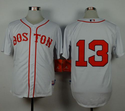 Red Sox #13 Hanley Ramirez White Cool Base Stitched MLB Jersey