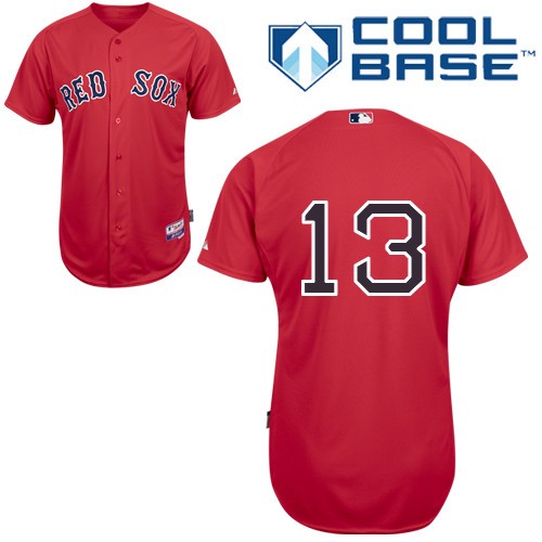 Red Sox #13 Carl Crawford Red Cool Base Stitched MLB Jersey