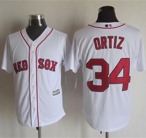 Red sox #34 David Ortiz White New Cool Base Stitched MLB Jersey