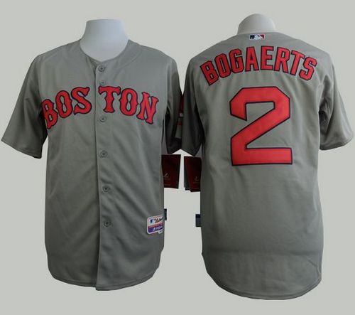 Red Sox #2 Xander Bogaerts Grey Cool Base Stitched MLB Jersey