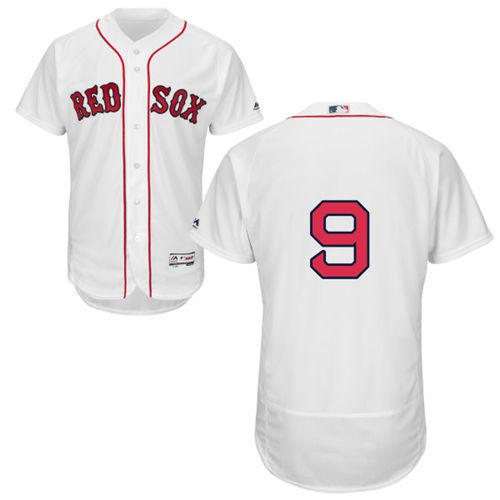 Red Sox #9 Ted Williams White Flexbase Authentic Collection Stitched MLB Jersey