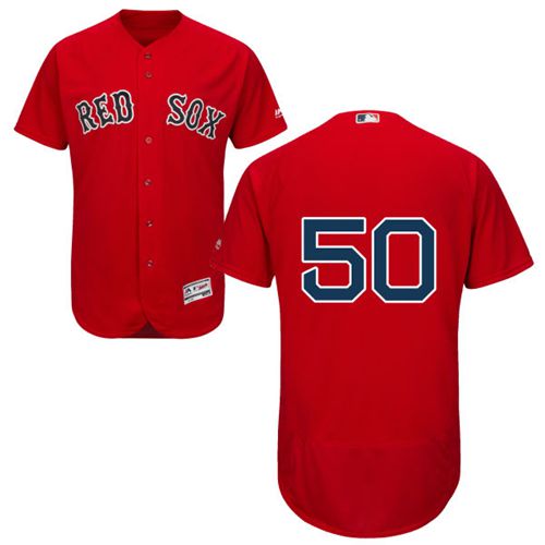 Red Sox #50 Mookie Betts Red Flexbase Authentic Collection Stitched MLB Jersey