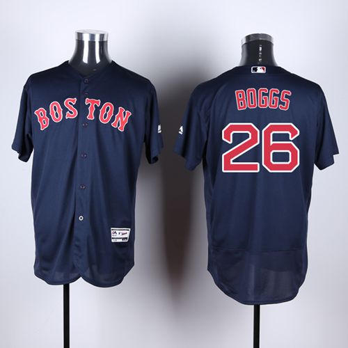 Red Sox #26 Wade Boggs Navy Blue Flexbase Authentic Collection Stitched MLB Jersey