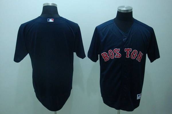 Red Sox Blank Stitched Dark Blue MLB Jersey
