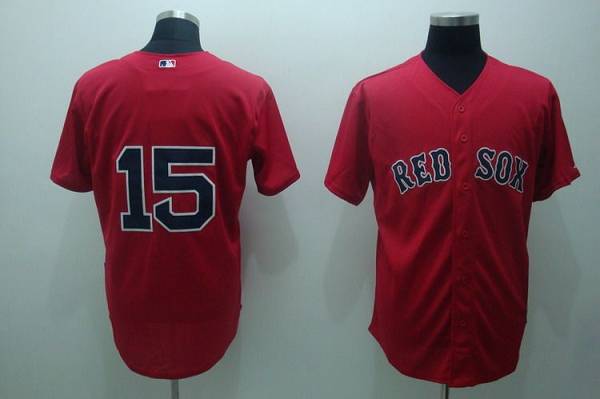 Red Sox #15 Dustin Pedroia Stitched Red MLB Jersey