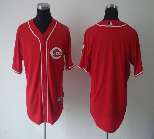 Reds Blank Red Cool Base Stitched MLB Jersey