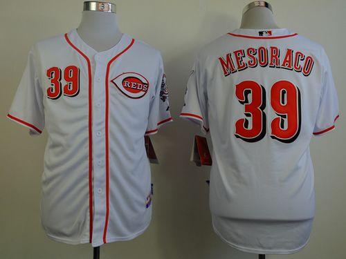Reds #39 Devin Mesoraco White Cool Base Stitched MLB Jersey