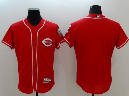 Reds Blank Red Flexbase Authentic Collection Stitched MLB Jersey