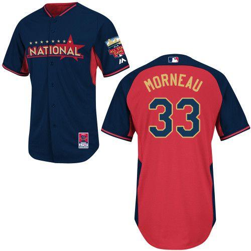 Rockies #33 Justin Morneau Navy/Red National League 2014 All Star BP Stitched MLB Jersey