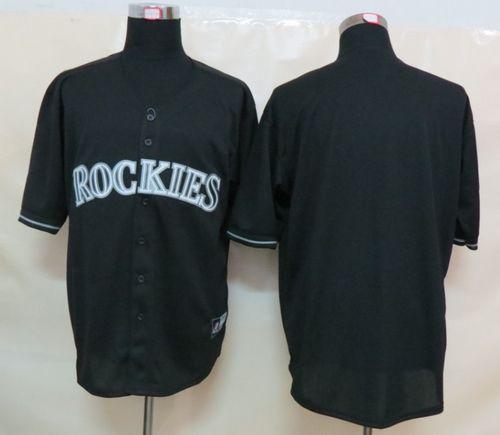 Rockies Blank Black Fashion Stitched MLB Jersey