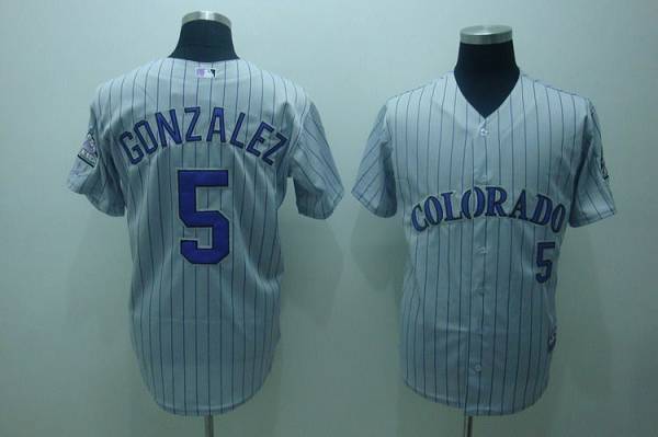 Rockies #5 Carlos Gonzalez Stitched Grey MLB Jersey