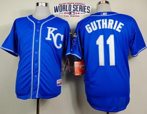 Royals #11 Jeremy Guthrie Light Blue Alternate 2 Cool Base W/2014 World Series Patch Stitched MLB Jersey