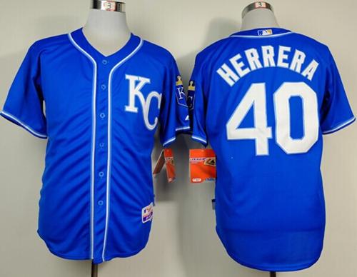 Royals #40 Kelvin Herrera Light Blue Alternate 2 Cool Base Stitched MLB Jersey