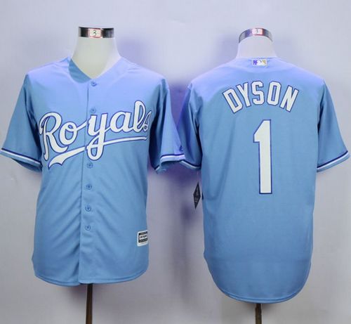 Royals #1 Jarrod Dyson Light Blue Alternate 1 New Cool Base Stitched MLB Jersey