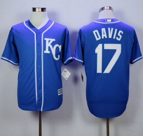 Royals #17 Wade Davis Blue Alternate 2 New Cool Base Stitched MLB Jersey