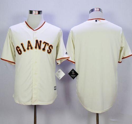 Giants Blank Cream Home New Cool Base Stitched MLB Jersey