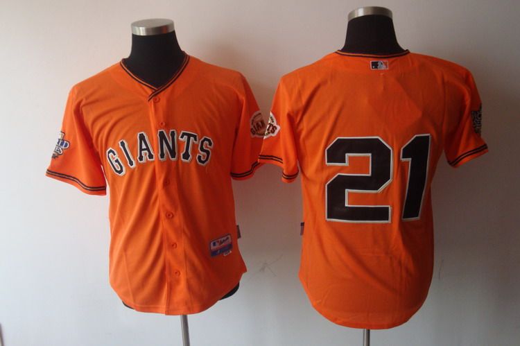 Giants #21 Freddy Sanchez Stitched Orange MLB jerseys