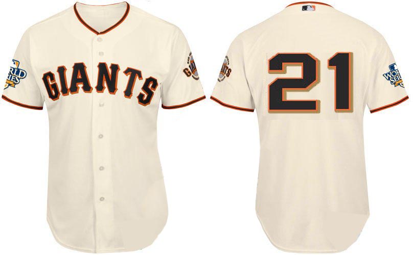 Giants #21 Freddy Sanchez Stitched Cream MLB jerseys