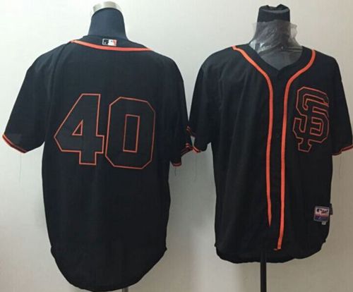 Giants #40 Madison Bumgarner Black Alternate Cool Base Stitched MLB Jersey