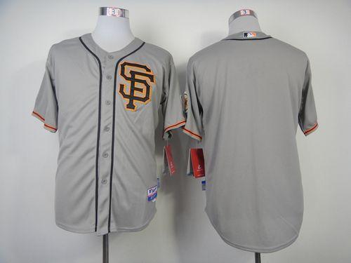 Giants Blank Grey Cool Base 2012 Road 2 Stitched MLB Jersey